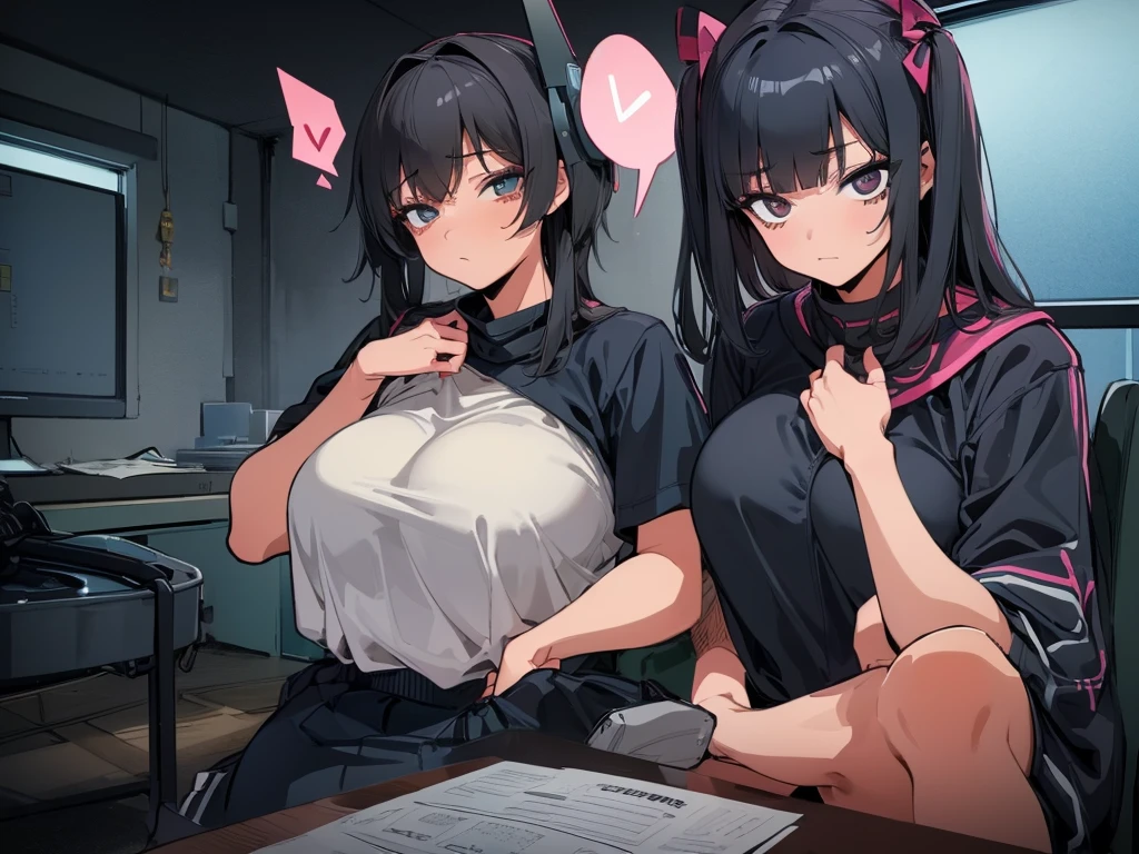 glaring、(Big Breasts)、curvy、(((((1 girl)))))、High-pressure poses、In a dark room、(older sister)、((owncast eyes))