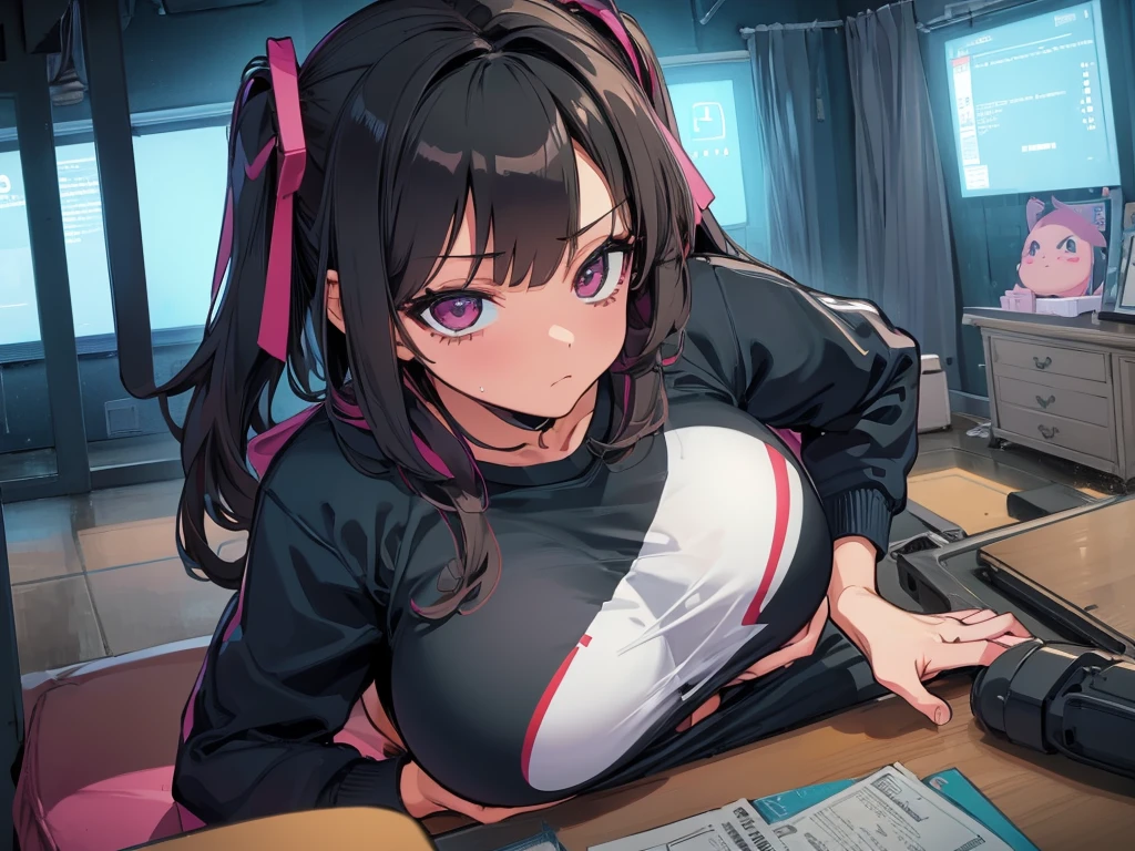 glaring、(Big Breasts)、curvy、(((((1 girl)))))、High-pressure poses、In a dark room、(older sister)、((owncast eyes))