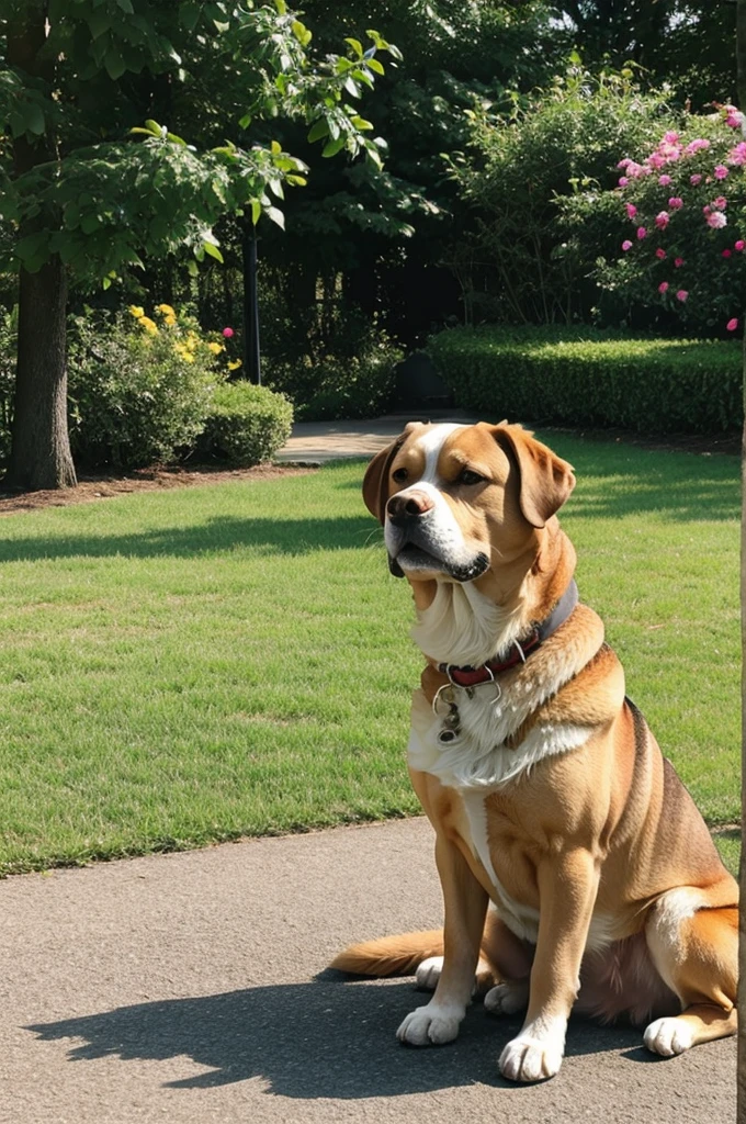 a sitting dog 