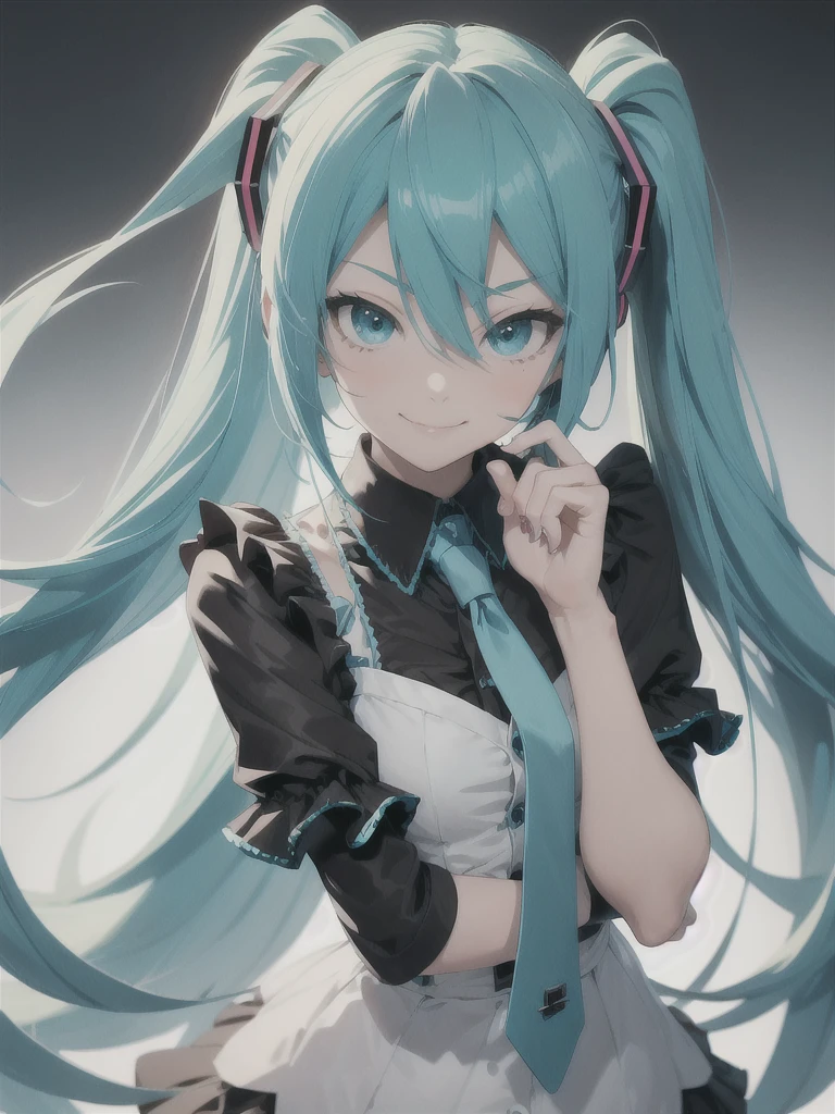 Perfect hand, perfect hand , better hand ,perfect hands, perfect hand,hand pointing at the viewer ,smirk , high detail,high resolution, high quality , Hatsune Miku,