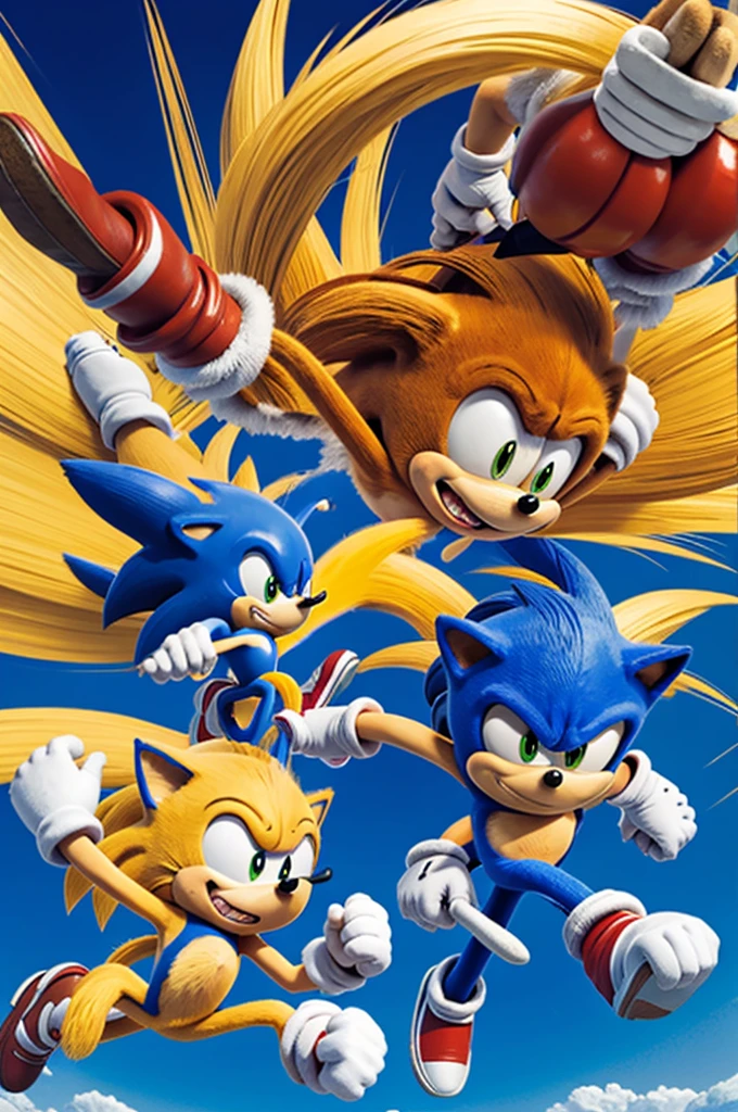 Tails knocking out Sonic
