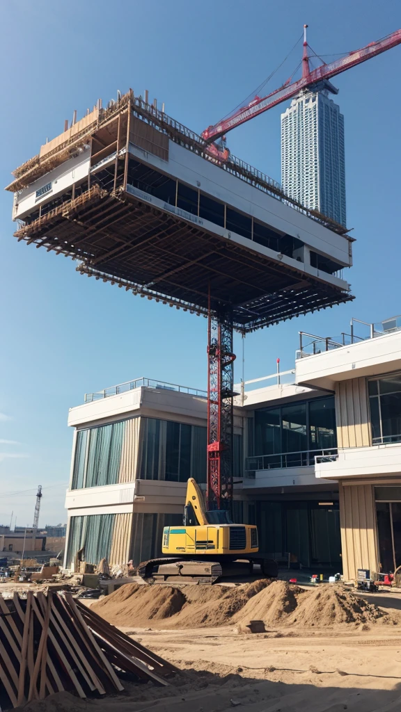 Construction in progress, where robots and autonomous machines are operating.
