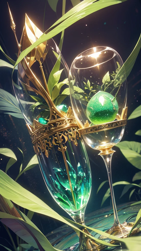 amidst amazonita crystals, hourglass with time running out, amidst amazonita green crystals, shine, magical world, high resolution, full hd, disney drawing texture, 4k resolution, best quality,4k,8k,highres,masterpiece:1.2),ultra-detailed,(realistic,photorealistic,photo-realistic:1.37),disney drawing texture,landscape,vibrant colors,dramatic lighting green