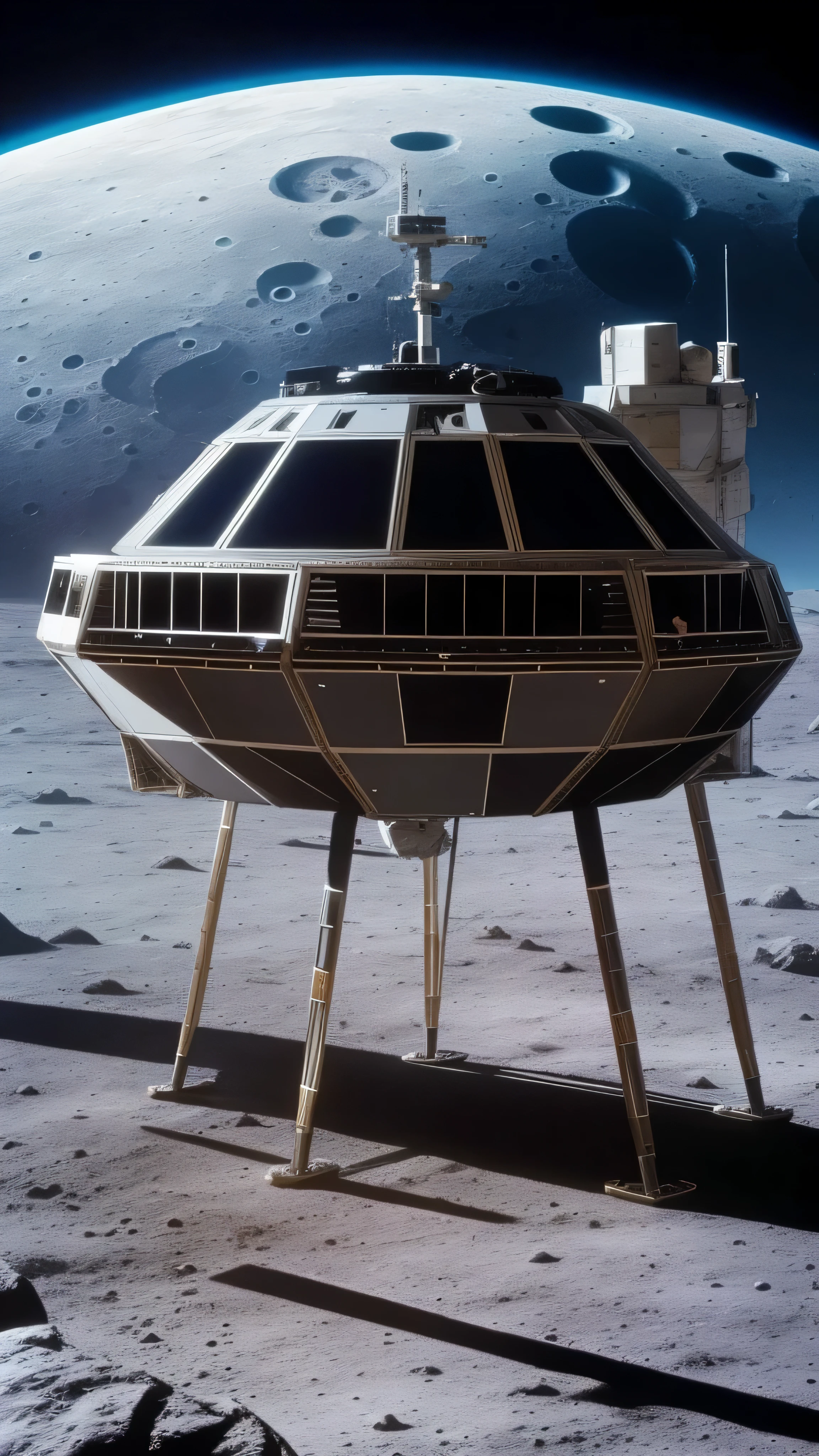TV series: "Lunar Odyssey: UFO Defenders"
Spectacular CG spectacle: 8k quality, best visual fidelity, extremely detailed Unity asset
A thrilling scene of UFO attack aboard the lunar base
Dramatic and immersive storytelling, set against the backdrop of the moon's breathtaking landscapes
UFOs invading, attack aircraft taking off with an intense sense of urgency
The realistic depiction of the lunar base, spaceships and the cold, desolate landscape
Intricate details in every scene, from the moon's cratered surface to the aggressive designs of the alien UFOs