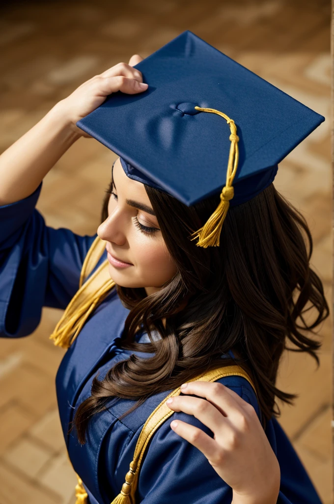 make a graduation cap that has to do with the social communication major and says sebas