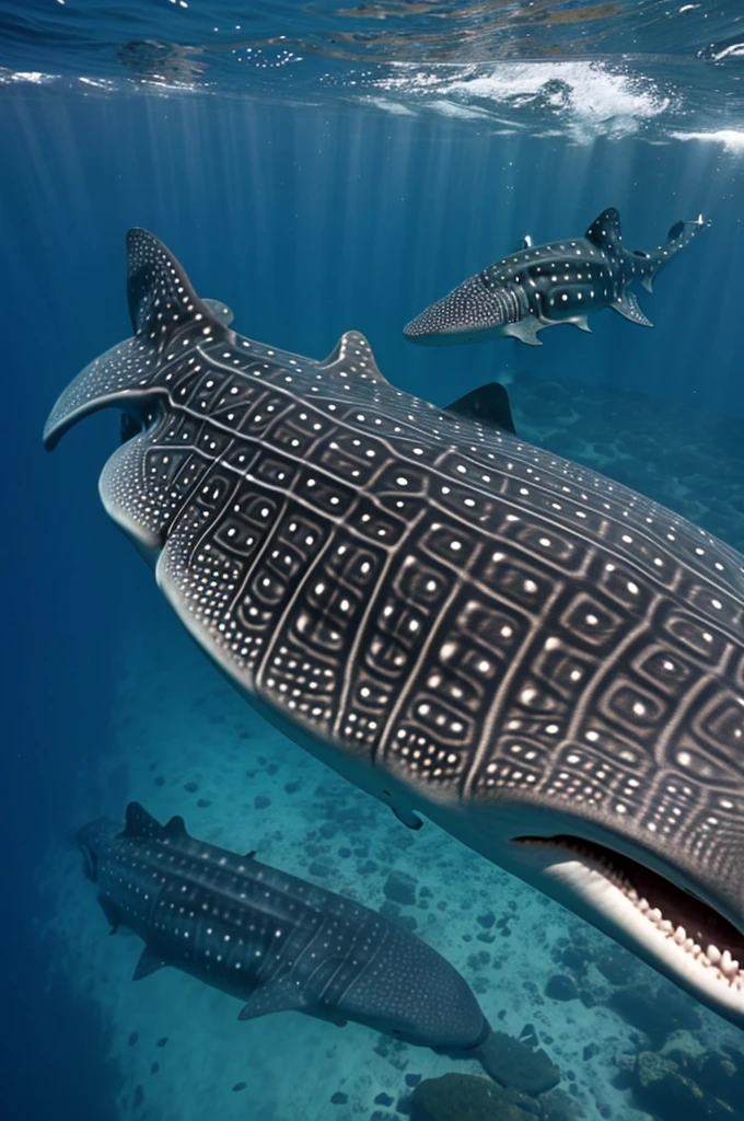 A cute and happy whale shark on its birthday