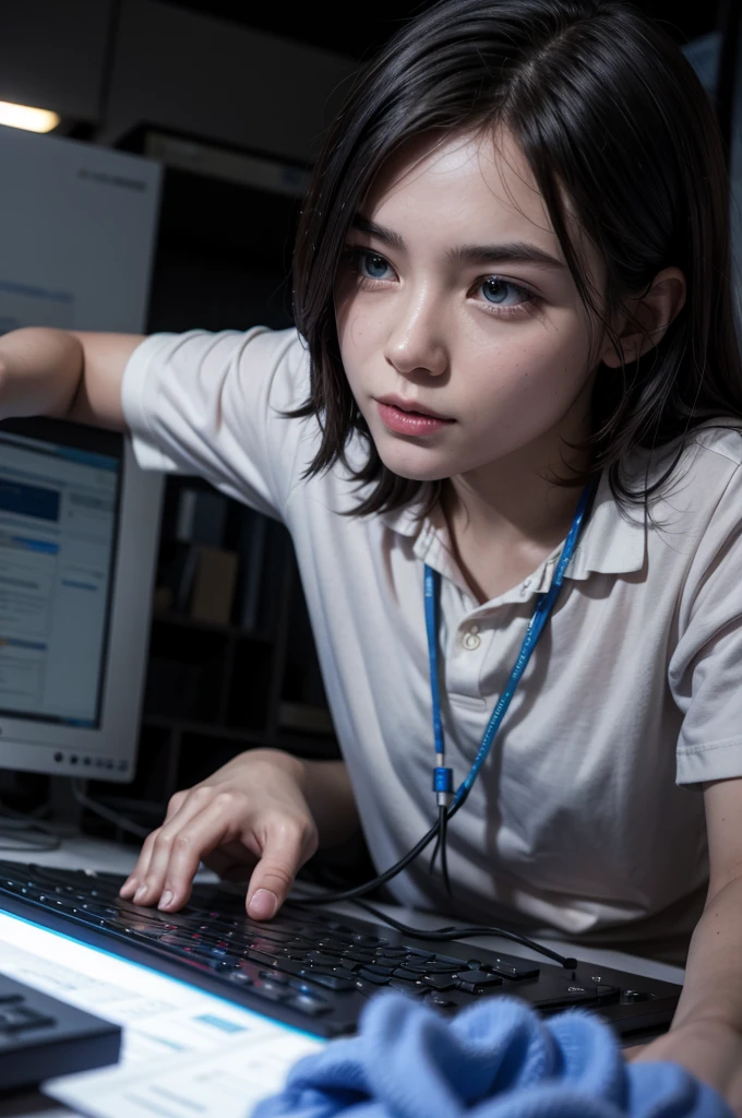 IT technician, doing magic, work the computer