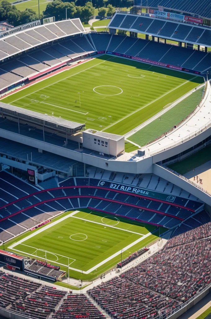 A photo of a very small stadium of just 10000 in 8K quality