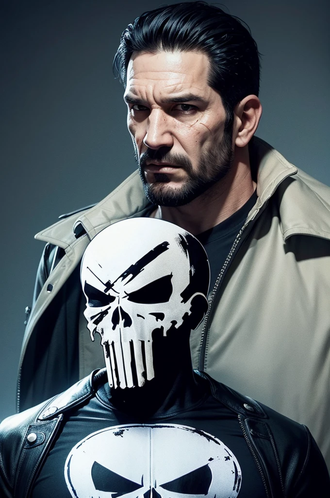 Punisher&#39;s skull with the letter A 