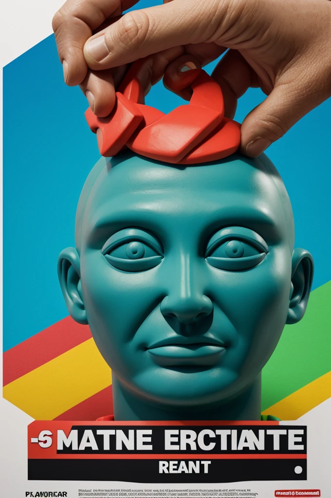 Make a poster showing the new plasticine capable of manipulating reality