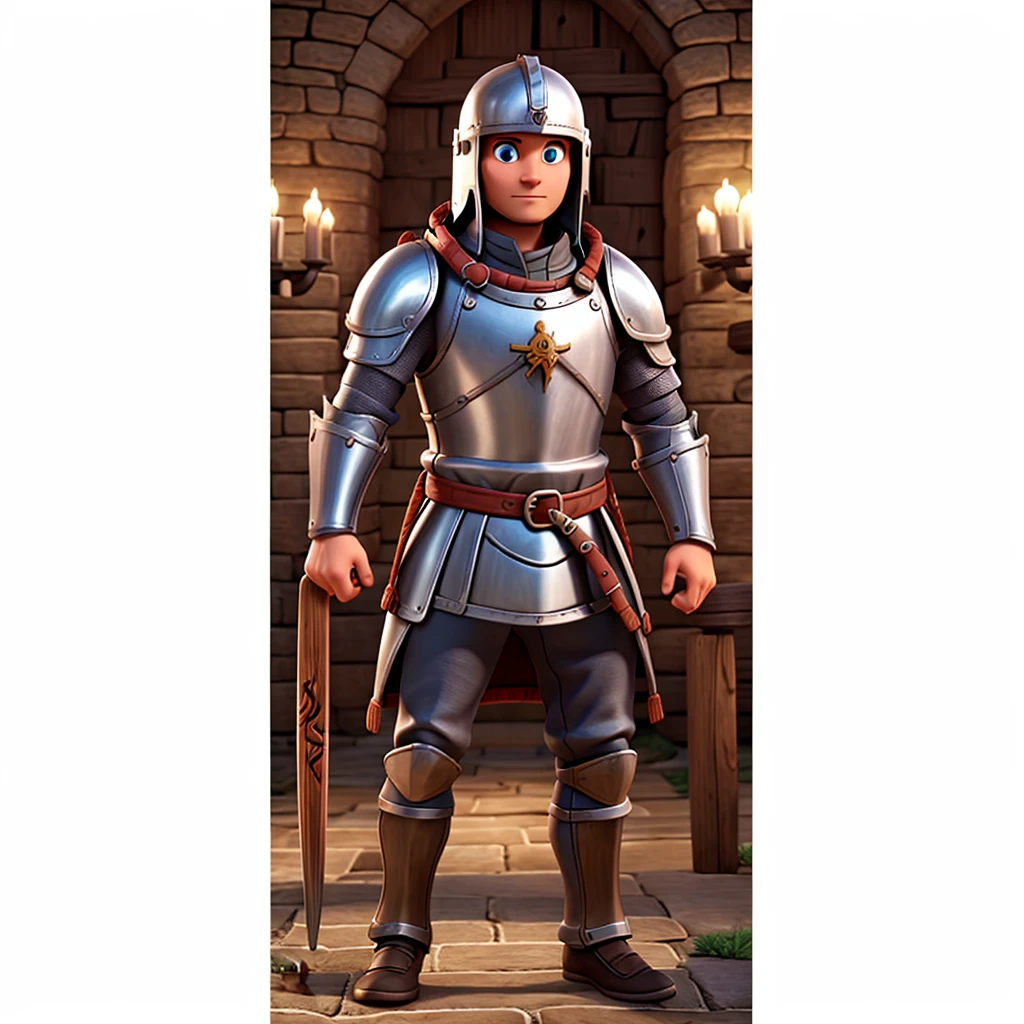 Medieval knight tibia game style 