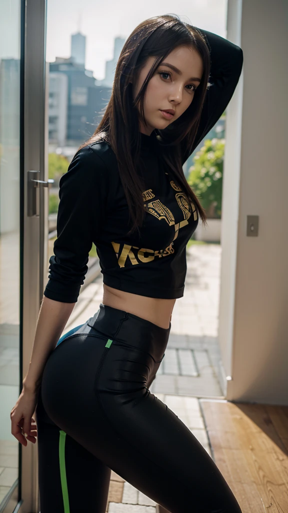 Anime style, Sexy Ukrainian woman in leggings [thigh gap]  16k