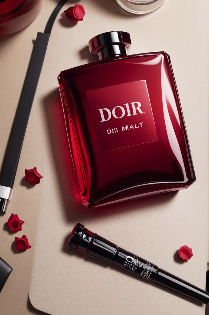 make a red Dior perfume with the name Gabrielle Murphy