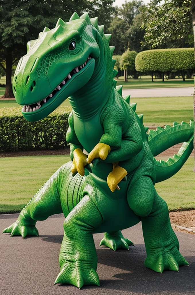 Create a green dinosaur with your friends