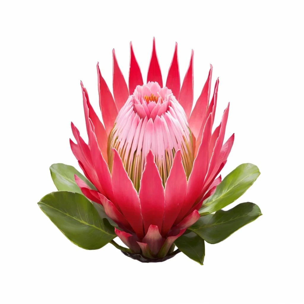 a close up of a red flor with green leaves on a black background, large exotic flors, tropical flor plants, stella alpina flor, the platonic ideal of flors, pink lótus queen, pink flor, flor, lótus flor, beautiful flor, huge flor, flora exótica, flora exótica alienígena, large flor head, giant flor head, lótus, vibrant and vivid