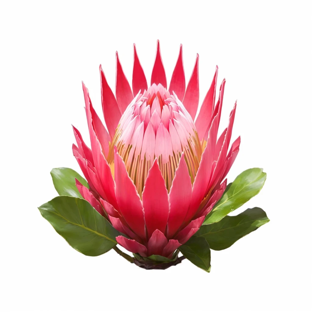 a close up of a red flor with green leaves on a black background, large exotic flors, tropical flor plants, stella alpina flor, the platonic ideal of flors, pink lótus queen, pink flor, flor, lótus flor, beautiful flor, huge flor, flora exótica, flora exótica alienígena, large flor head, giant flor head, lótus, vibrant and vivid