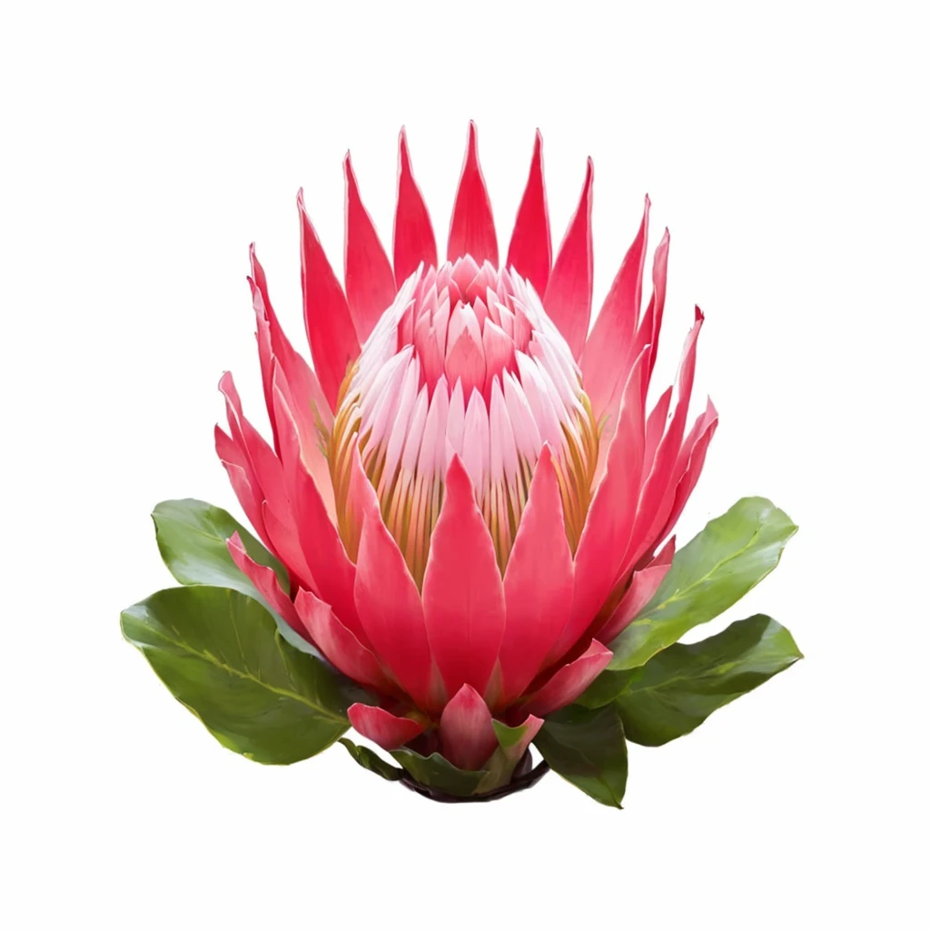 a close up of a red flor with green leaves on a black background, large exotic flors, tropical flor plants, stella alpina flor, the platonic ideal of flors, pink lótus queen, pink flor, flor, lótus flor, beautiful flor, huge flor, flora exótica, flora exótica alienígena, large flor head, giant flor head, lótus, vibrant and vivid