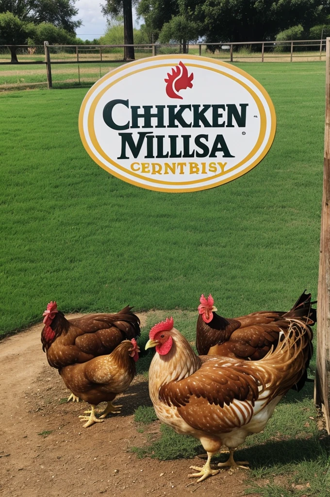 Logo for the chicken company with the name Farm La Villa
