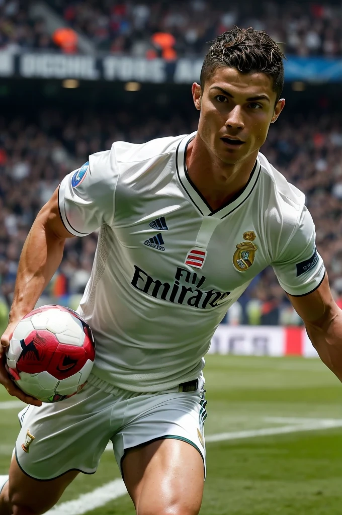 Cristiano Ronaldo , football player, ((best quality)), (ultra realistic), (best lighting), man