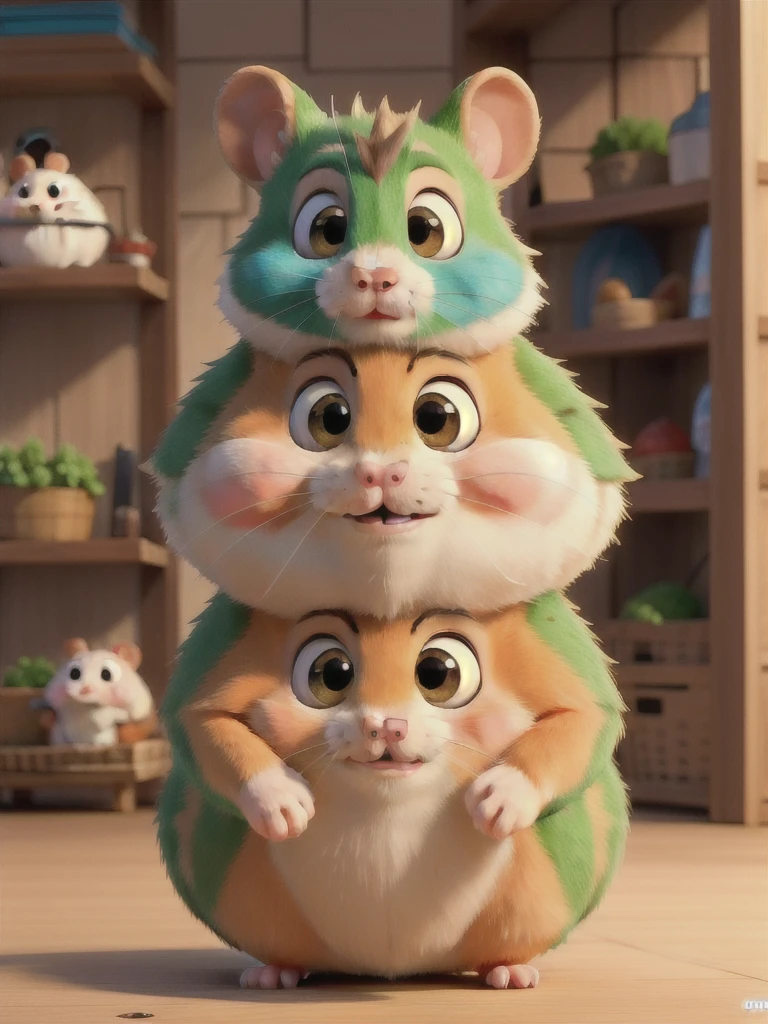 An ultra-detailed, high resolution (4K, 8K) masterpiece prompt with a cute hamster as the main theme. The hamster should be adorable, detailed features, including your eyes, nase, and lips. The prompt should focus on capturing the hamster's cuteness and charm, emphasizing its fluffy fur, Tiny paws, and twitching nase. The overall image should have bright colors and a soft lighting effect to enhance the cute and lively atmosphere.
The prompt must exclude any background, so the hamster stands out as the sole focus of the image. Colors should be vibrant and attractive, creating a lively and happy atmosphere. Portrait style should be used to emphasize the hamster's personality and charm. The image must be realistic and photorealistic, portraying the hamster in a realistic way.
Be sure to add subtle details, like a hamster's whiskers, round ears, and expressive eyes to enhance her cuteness. The painting should have a sense of depth and texture, with every strand of fur and whiskers delicately rendered in ultra-detailed fashion.
Remember to prioritize high image quality and resolution, creating a masterpiece that shows the adorable charm of the cute hamster.