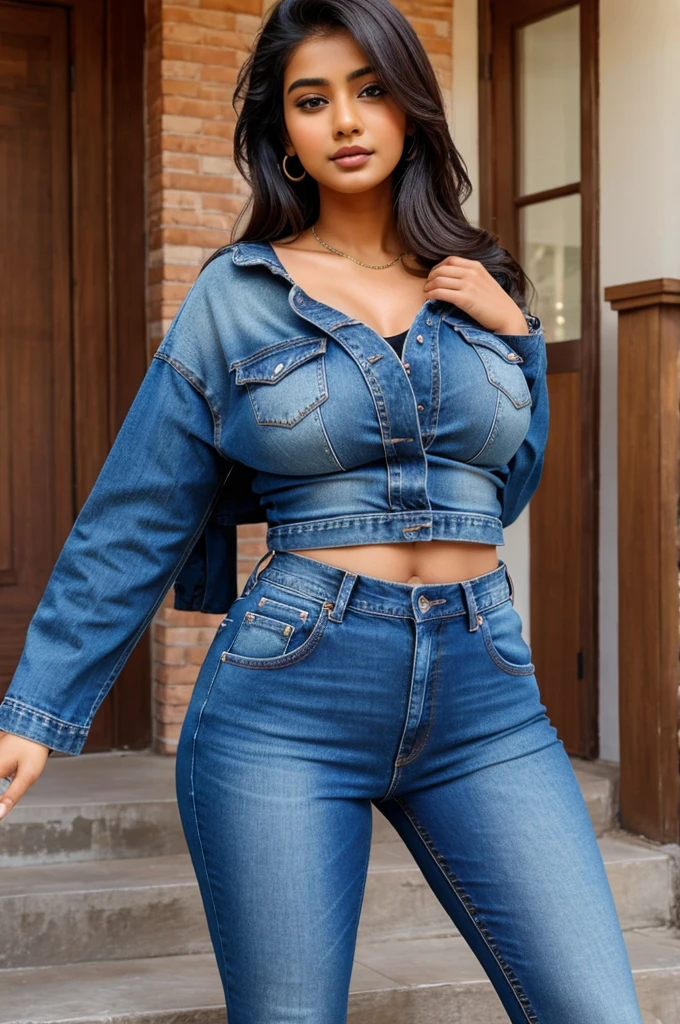 6 ft big breasted beautiful indian girl in jeans.