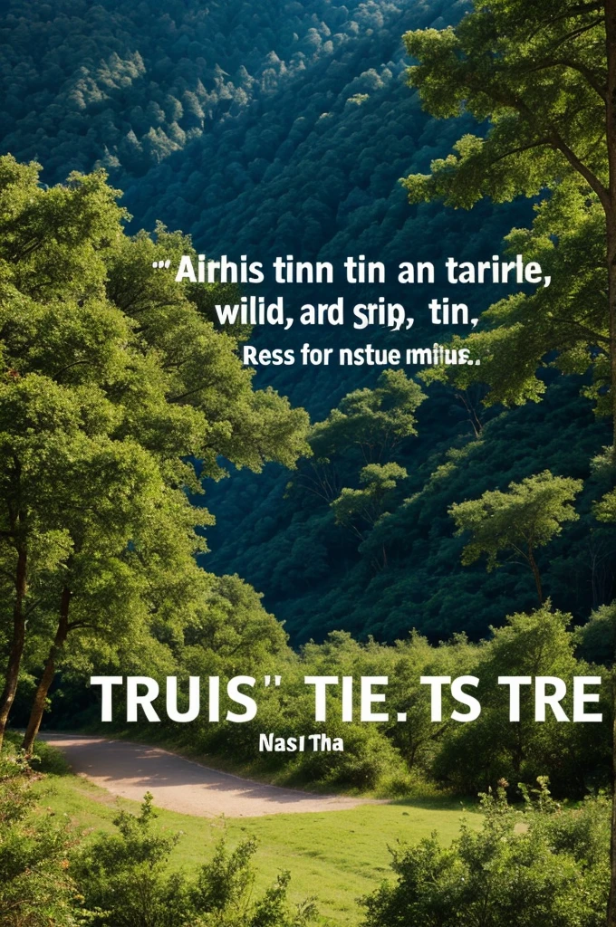 nature image, with phrase in the middle: Always trust in God, realist