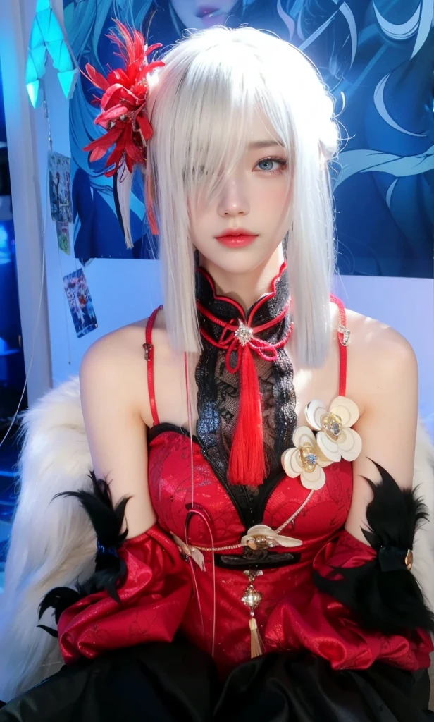 Game Art，Best image quality，Maximum resolution，8K，(A half-length photo)，(portrait)，(Head close-up)，(Rule of Thirds)，Unreal Engine 5 rendering works，20 year old girl，((Queen))，The eyes are very detailed，(Large Breasts)，Elegant and noble，Light，Light线追踪，Game CG，((3D Unreal Engine))，OC rendering reflection mode，4K，Ultra-clear，Sensual，Translucent lace，Fair and plump figure，Pretty Face，Light泽凝胶涂层，身着华贵礼服的Queen，Crystal Gem Crown，Necklace jewelry，blue eyes，The tattoo is very three-dimensional，Gorgeous and intricate tattoo designs，Ultra-clear portrait，Sexy body，Temple Princess，Sapphire eyes，Crystal Diamond Maxi Dress