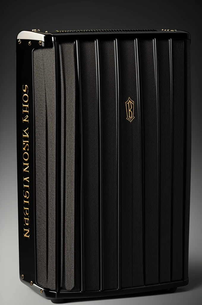 Black logo with accordion
