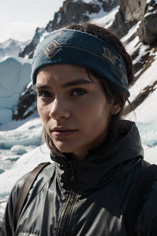 generates an image of a survivor in a glacial apocalypse