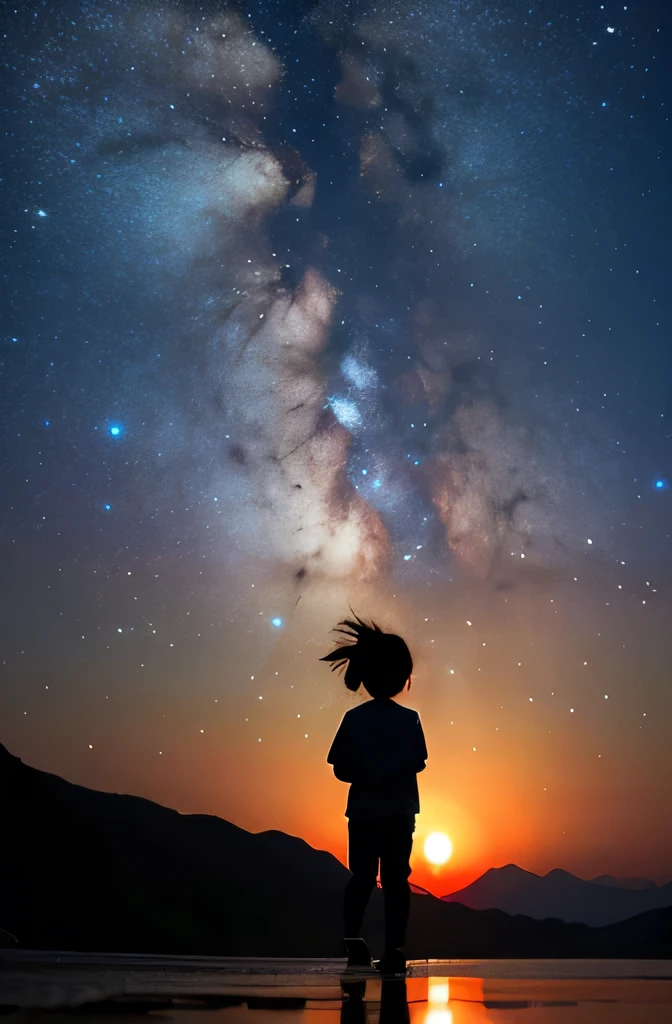 Children play Back view China Highest quality night