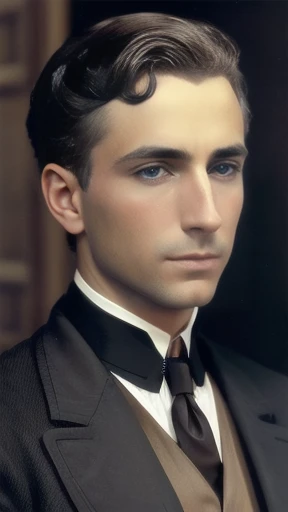 color photo Abramowicz  men beautiful, focus on their face.