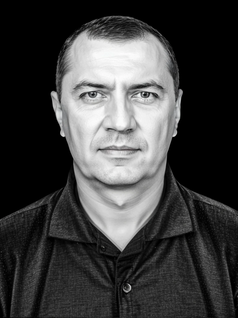 Фотография мужчины, мужчина 45 лет, поры, морщины, торчащие волосы, детализированные глянцевые глаза, specular lighting, dslr, ultra quality. sharp focus, tack sharp, dof, film grain, Fujifilm XT3, crystal clear