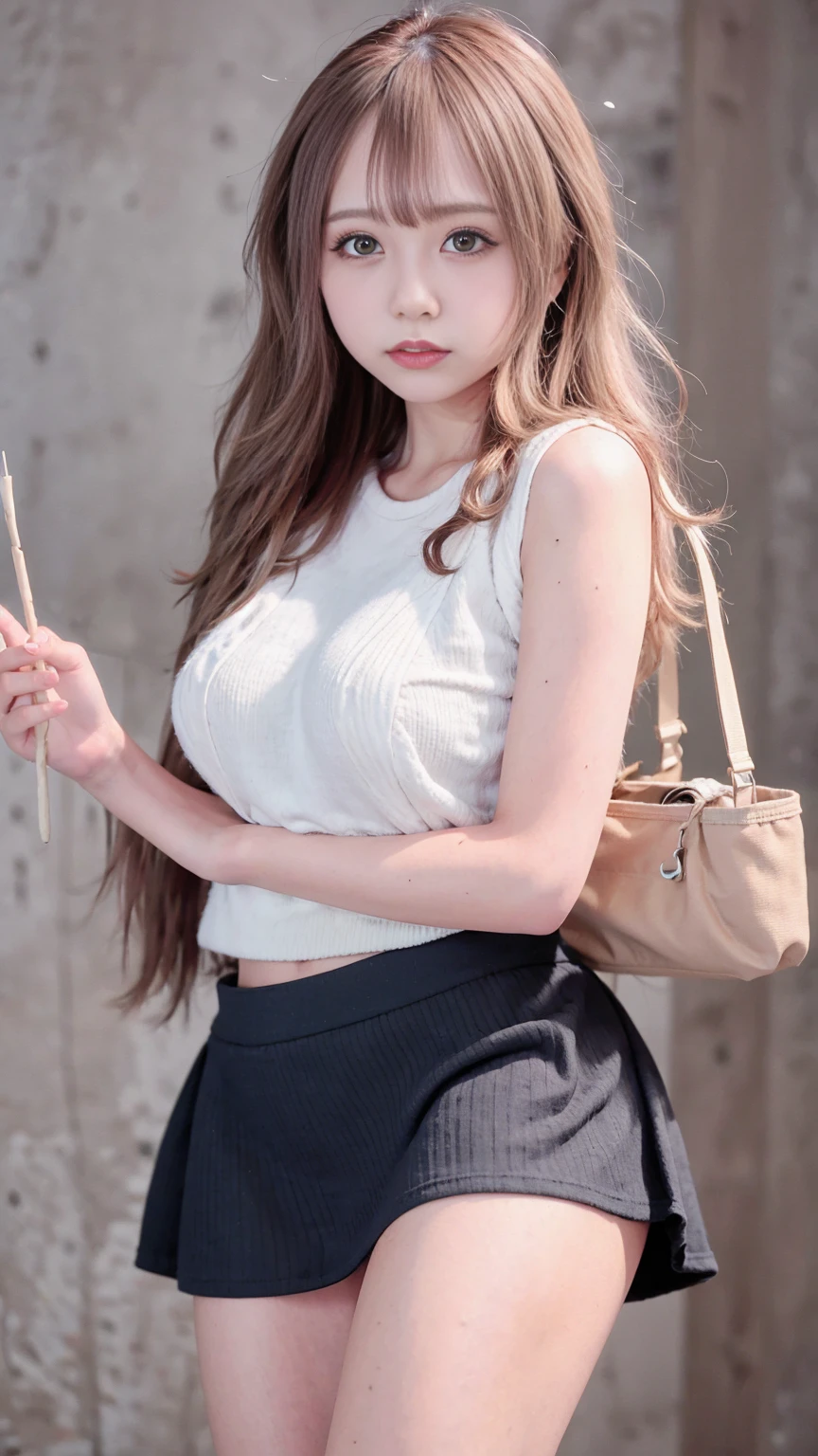 Anatomically correct,masterpiece, Highest quality,Super detailed,???????????, gal,mini skirt,Cowboy Shot,high school girl,笑っている