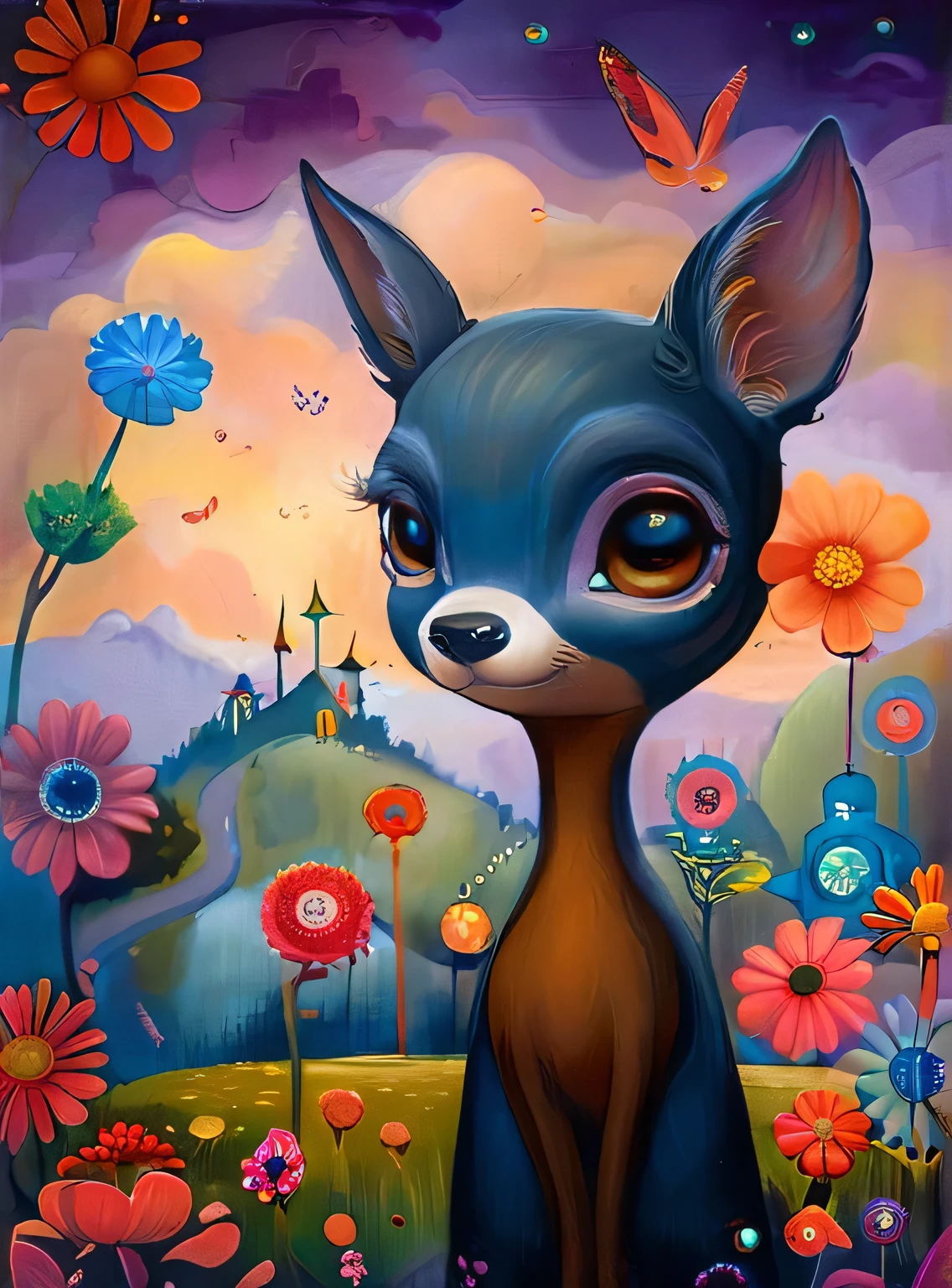 masterpiece,best quality,illustration,style of   Jeremiah Ketner, animals