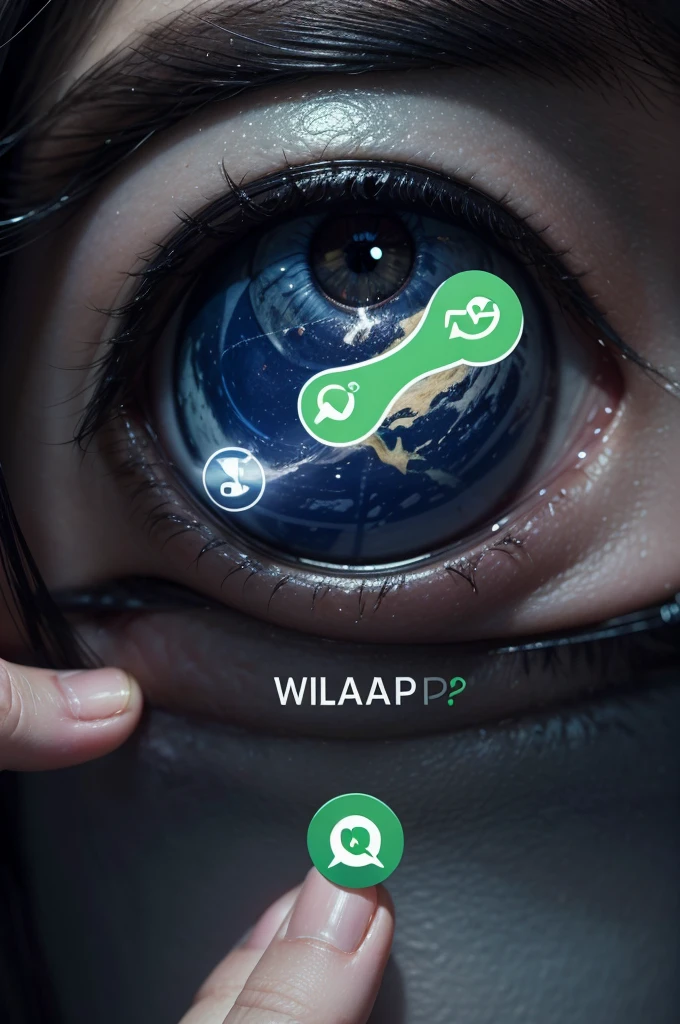 I imagine an illustration that represents the negative points of WhatsApp. into the image, there may be a smartphone with the WhatsApp logo, surrounded by icons symbolizing privacy issues, dissemination of misinformation, digital addiction, communication and cybersecurity overload. For example, an open lock icon to represent privacy concerns, um globo terrestre com notícias falsas circulando para simbolizar a dissemination of misinformation e assim por diante. The illustration can convey a sense of caution and alert regarding the use of WhatsApp, highlighting the importance of considering these negative aspects when interacting on the platform.
