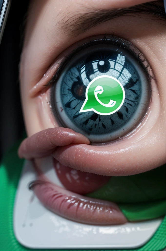 I imagine an illustration that represents the negative points of WhatsApp. into the image, there may be a smartphone with the WhatsApp logo, surrounded by icons symbolizing privacy issues, dissemination of misinformation, digital addiction, communication and cybersecurity overload. For example, an open lock icon to represent privacy concerns, um globo terrestre com notícias falsas circulando para simbolizar a dissemination of misinformation e assim por diante. The illustration can convey a sense of caution and alert regarding the use of WhatsApp, highlighting the importance of considering these negative aspects when interacting on the platform.