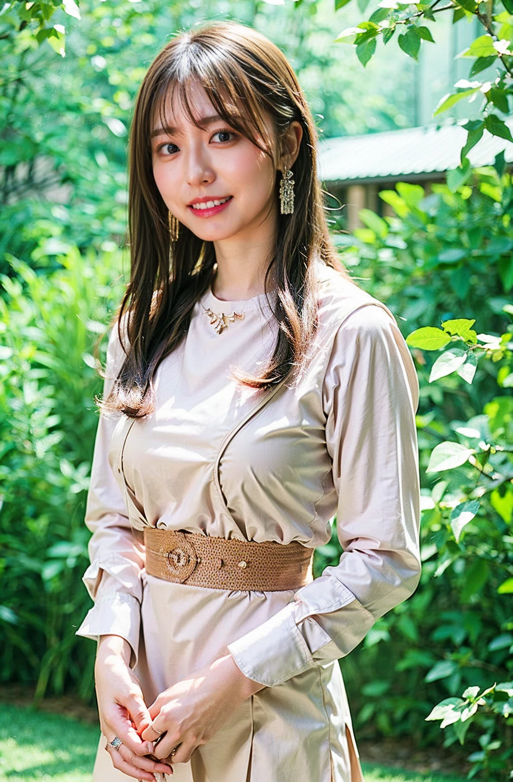 ((Cream hair color、砂浜でsmileで撮影:1.4))、Sleeveless、Outdoor shots、Cute clothes、Tie your hair、Cream hair color、Leather Belt、Her huge breasts are obvious even through her clothes..、Small earrings、Light brown hair color、Tie your hair:1.4))、Shiny Hair、Light beige hair color、Background Blur、Braid only the front hair、Light brown hair、{{Cowgirl Shot}}、((Close-up shot from the waist up、Big Breasts:1.4))、Big Breasts、にっこりsmile、Silk clothing、服からでも分かるBig Breasts、Braid only the front hair、Cowboy Shot、A gorgeous white collared silk shirt and a brown skirt、Elegant attire、Luxury Bags、素敵なsmile、((Revealing clothing))、Full body photo、ring、Short skirt、Tuck your hair behind one ear、Silver Necklace、smile、 Elegant ponytail、Caustics、Highly detailed photos、Very beautiful and ideal short hair、Big Breasts、Super no makeup、(8K、RAW Photos、Highest quality、masterpiece:1.2)、(Realistic、Realistic)、1 Girl、((Big Breastsショートヘア、Looking into the camera:1.4))、Hair blowing in the wind