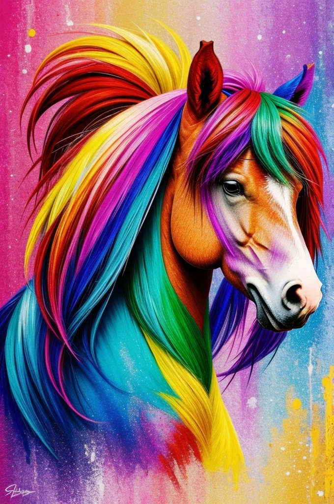 a colorful pony