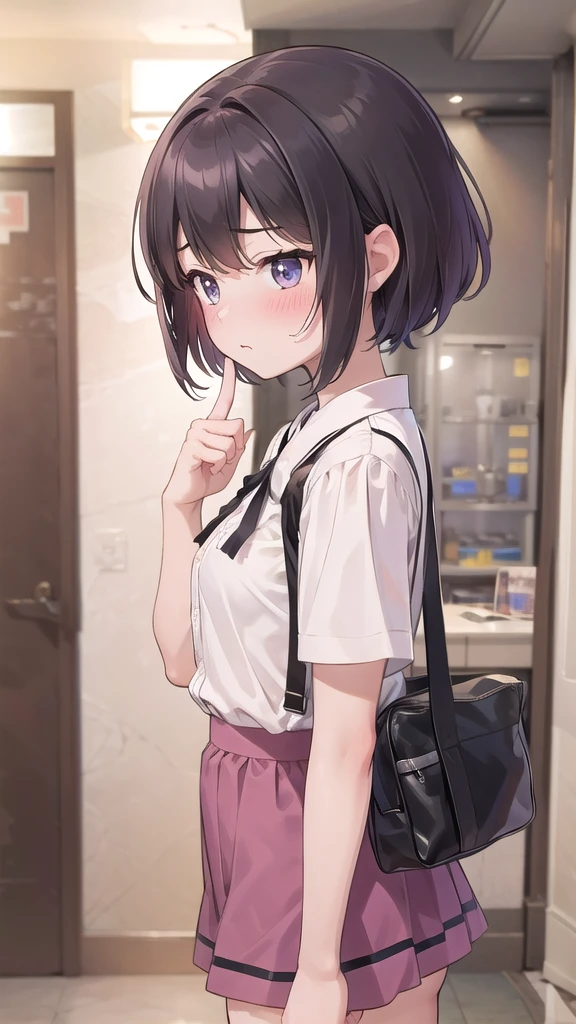 最高品質, 超解像度, 8K, 繊細な描写, 傑作, 1人の美少女JC, 美少女は上半身裸になる, (トップレス:1.6), 美少女の乳房はとても小さい, 平らな胸をしている, 潤んだ瞳, 美少女JCは貴方を帰らせたくない, やわらかな日差しの寝室, 背徳的な誘惑, 美少女は淫らに貴方を誘惑する, 未成熟な女体,