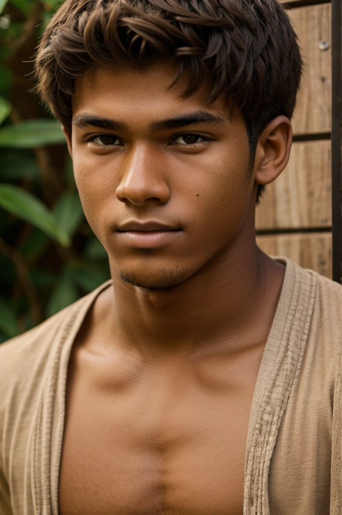 TEENAGE MAN WITH CINNAMON SKIN