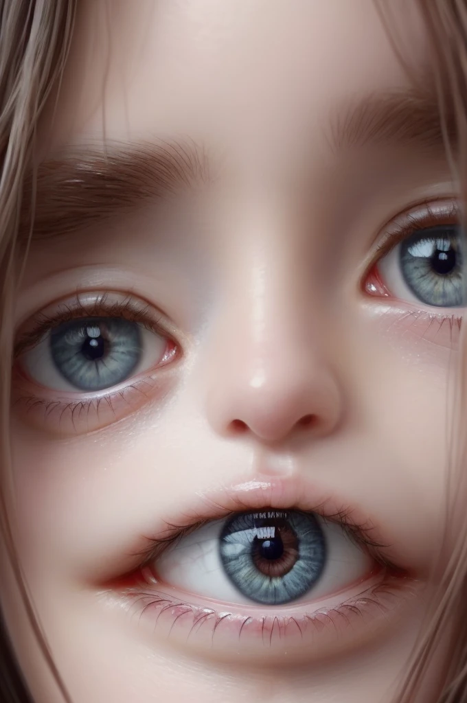 work of art, best qualityer, super verbose, illustration, beautiful detailed eyes, close up, A girl. It's white hair, pink bow, white pajamas. Crouch on the floor and search the laundry basket