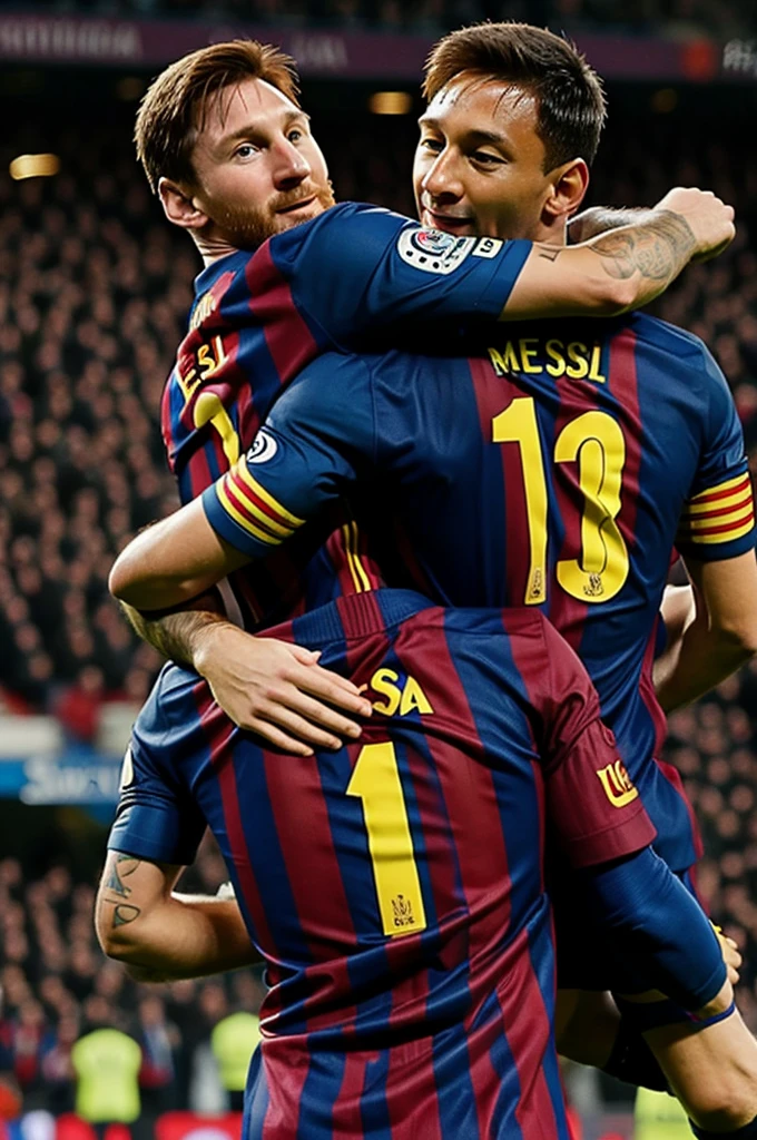 Pele with Messi