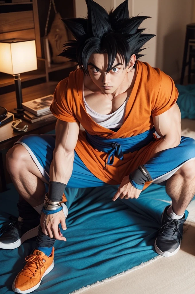 Make a Goku Fusion, Mordecai from just one show, and five of monica's gang, in a single character