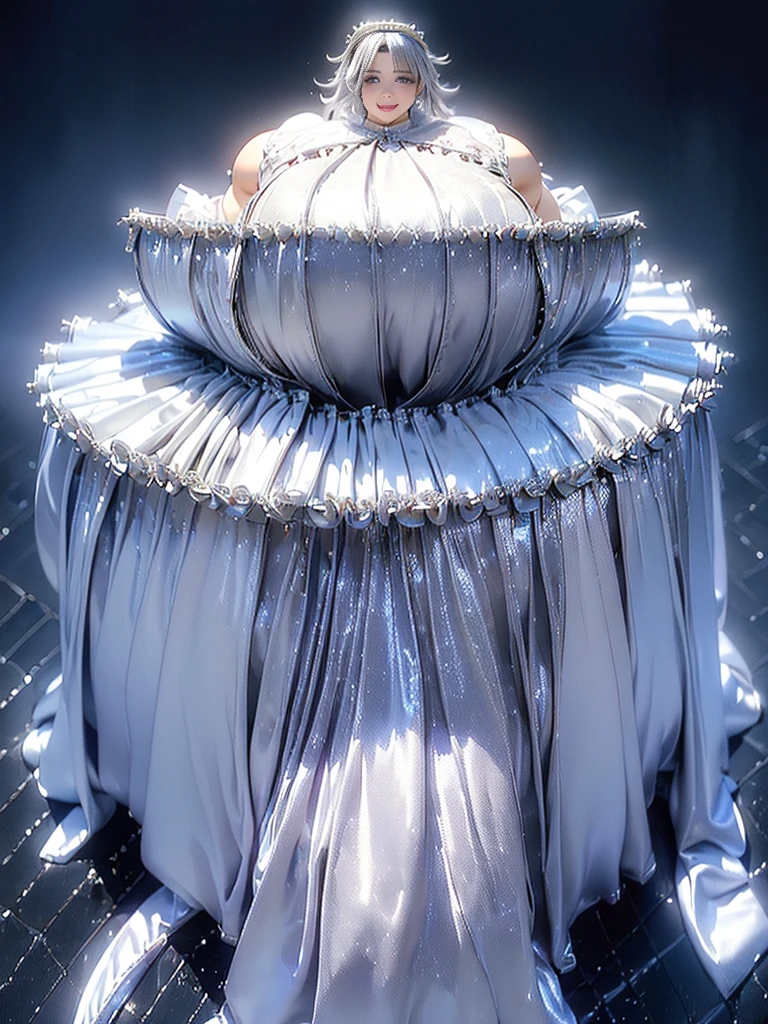 Very detailed、Masterpiece、highest quality、High resolution、8K、Full body photo、One girl、Silver Hair、smile、(((Maid Costume:1.5)))、ビキニ、(((Big muscle:1.2)))、(((Very big muscle:1.2)))、(((huge muscle:1.2)))、(((超huge muscle:1.2)))、(((Incredibly huge muscle:1.2)))、(((Unbelievably huge muscle:1.2)))、(((Huge)))、(((超Huge)))、(((The biggest muscle in the world)))、