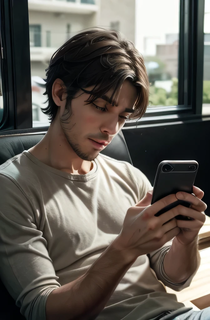 a man using whatsapp he is addicted