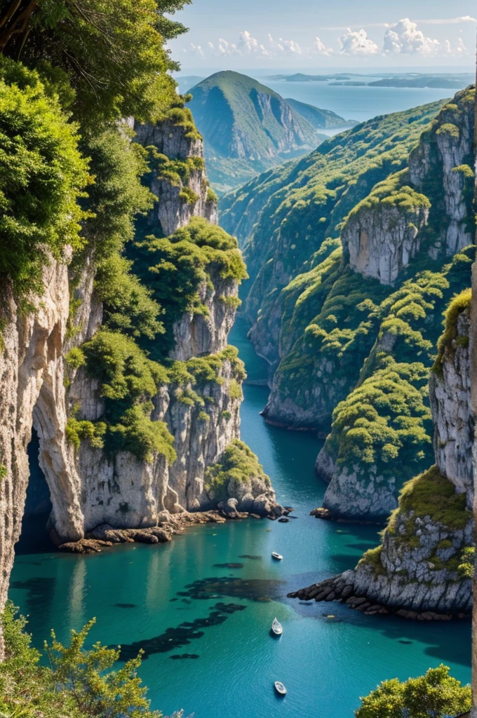 Une série d'images montrant les différents royaumes célestes et terrestres traversés par Oshun et Akintunde, avec des paysages fantastiques et des épreuves symboliques.