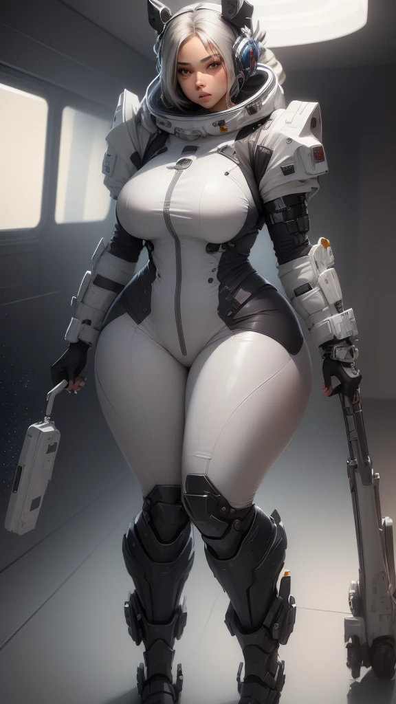 Girl in space with a spaceship in the background, thick and smooth warframe thighs, gynoid body, Usa un Space suit, Centaur Astronaut, Retrato Anime Space Cadet Girl, en Space suit, vestido con Space suit, con un Space suit puesto, biomechanical oppai, Totally adequate space, Spacesuit, Thicc, Silver space suit, Space suit