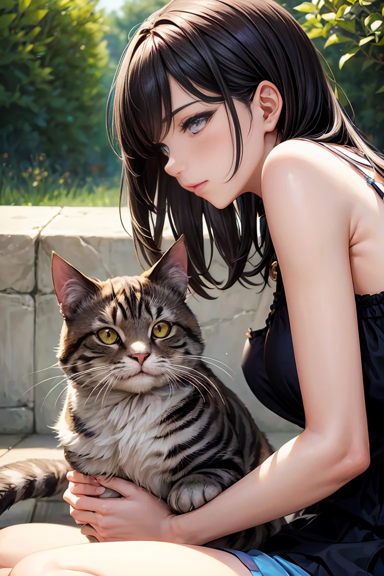 a close-up of a woman with a cat's head and a blue dress, portrait girl of the zodiac knights, girl of the zodiac knights, anime girl with cosmic hair, cute celestial wizard, anime tribal boy with long hair, lucina from fire emblem, Anime goddess, goddess of space and time, anime wallpaper, hd anime wallpaper, anime wallpaper, anime background