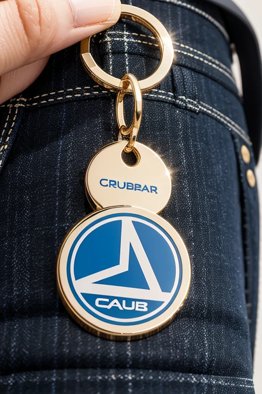 Create the company logo on a crajubar keychain