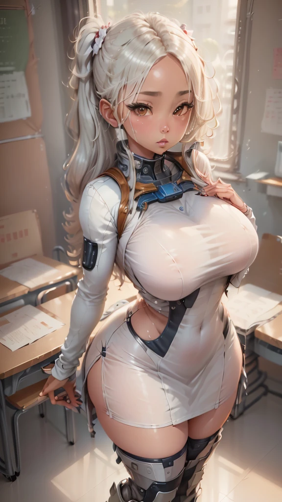 Girl in space with a spaceship in the background, thick and smooth warframe thighs, gynoid body, Usa un Space suit, Centaur Astronaut, Retrato Anime Space Cadet Girl, en Space suit, vestido con Space suit, con un Space suit puesto, biomechanical oppai, Totally adequate space, Spacesuit, Thicc, Silver space suit, Space suit